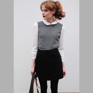 Banana Republic Polka Dot Jacquard Crop Top XS